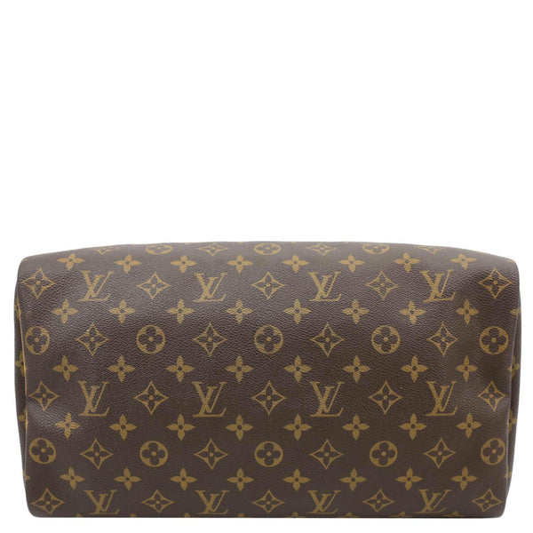 LOUIS VUITTON Speedy 35 Monogram Canvas Satchel Bag Brown