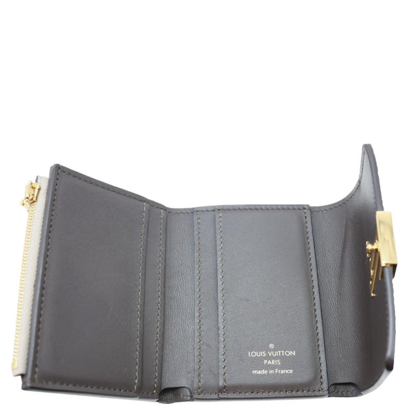 LOUIS VUITTON Capucines Taurillon Compact Leather Wallet Beige