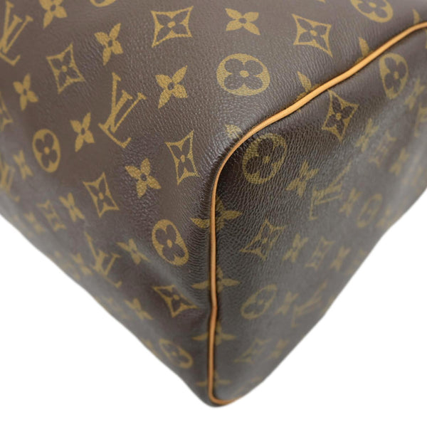 LOUIS VUITTON Speedy 35 Monogram Canvas Satchel Bag Brown