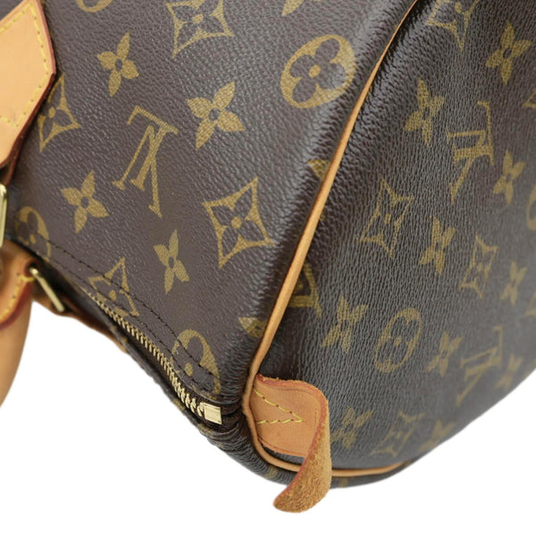 LOUIS VUITTON Speedy 35 Monogram Canvas Satchel Bag Brown