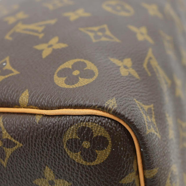 LOUIS VUITTON Speedy 35 Monogram Canvas Satchel Bag Brown
