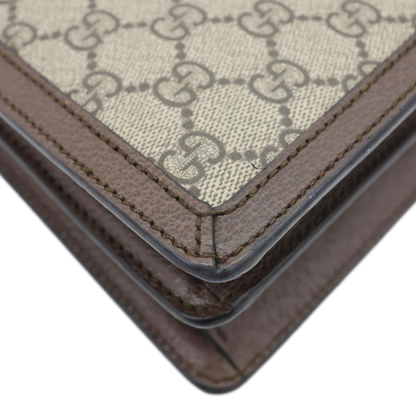 GUCCI Ophidia Medium GG Supreme Canvas Web Shoulder Bag Beige 651055