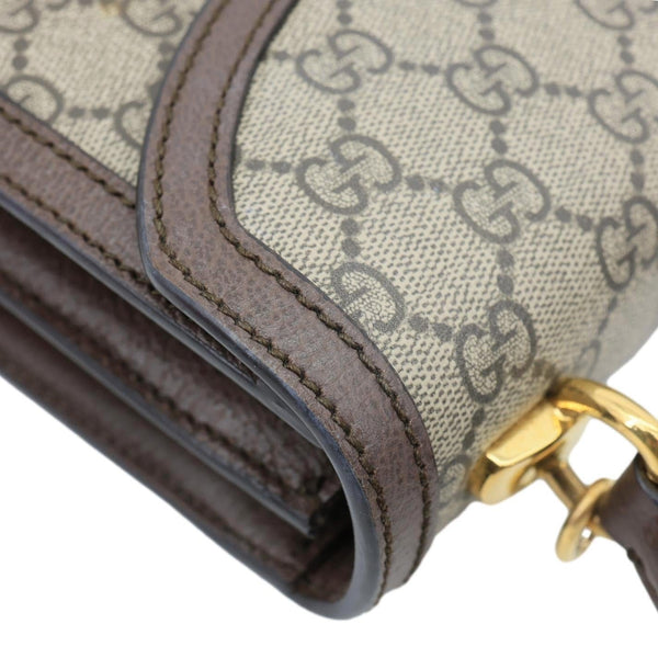 GUCCI Ophidia Medium GG Supreme Canvas Web Shoulder Bag Beige 651055