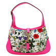 GUCCI Flora Jackie Medium Canvas Hobo Bag Pink 550152
