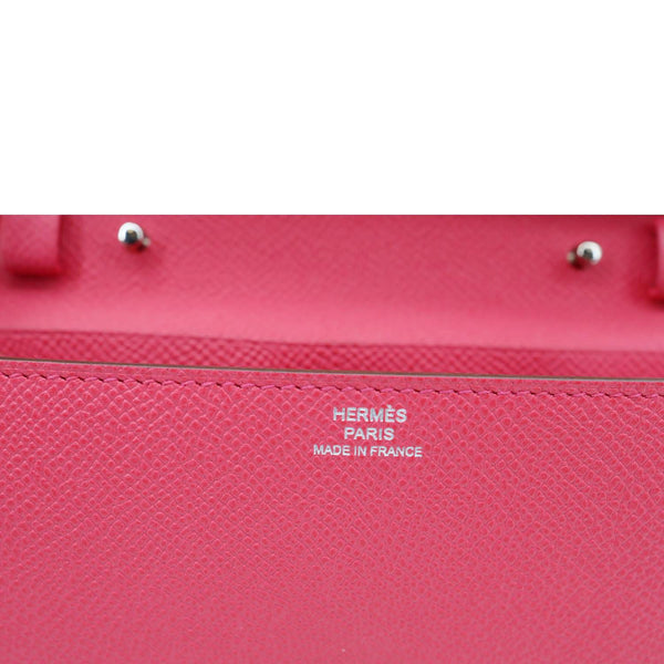 HERMES Clic 16 Epsom Leather Wallet on Strap Crossbody Bag Pink