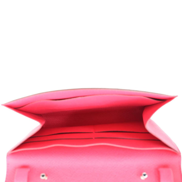 HERMES Clic 16 Epsom Leather Wallet on Strap Crossbody Bag Pink