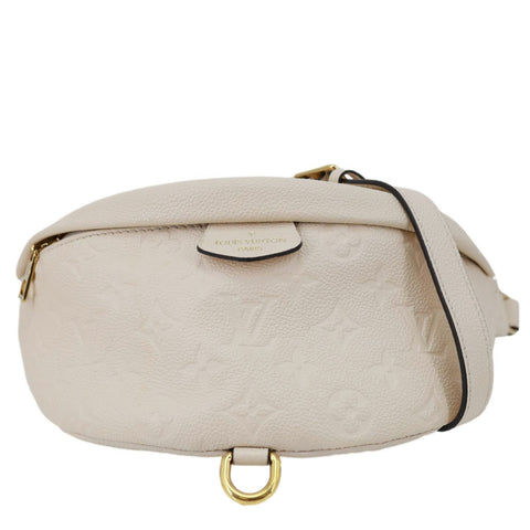 LOUIS VUITTON Monogram Empreinte Leather Bumbag Cream