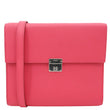 HERMES Clic 16 Epsom Leather Wallet on Strap Crossbody Bag Pink
