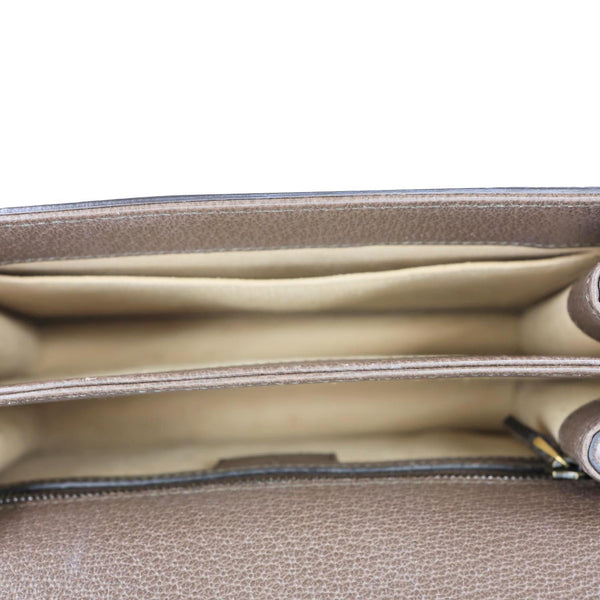 GUCCI Ophidia Medium GG Supreme Canvas Web Shoulder Bag Beige 651055