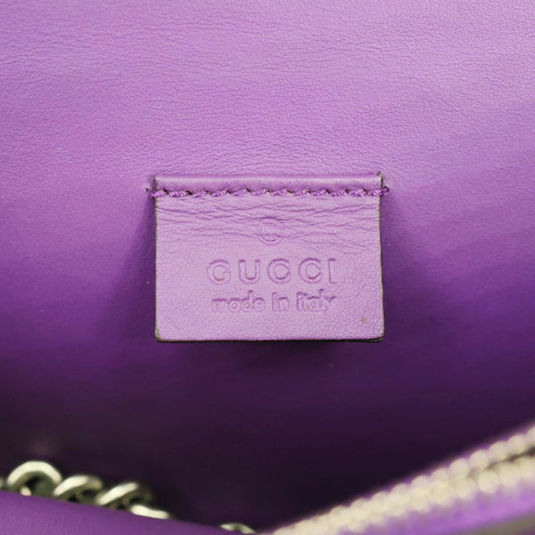 GUCCI Dionysus Small Crystal Embellished Suede Shoulder Bag Purple 400249