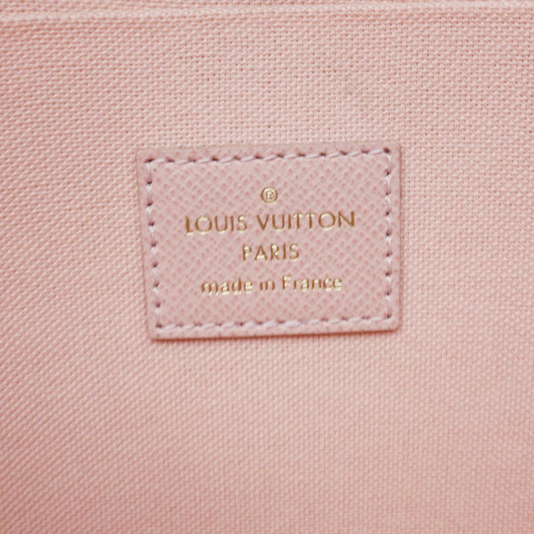 LOUIS VUITTON Felicie Pochette Damier Azur Crossbody Bag Rose Ballerine