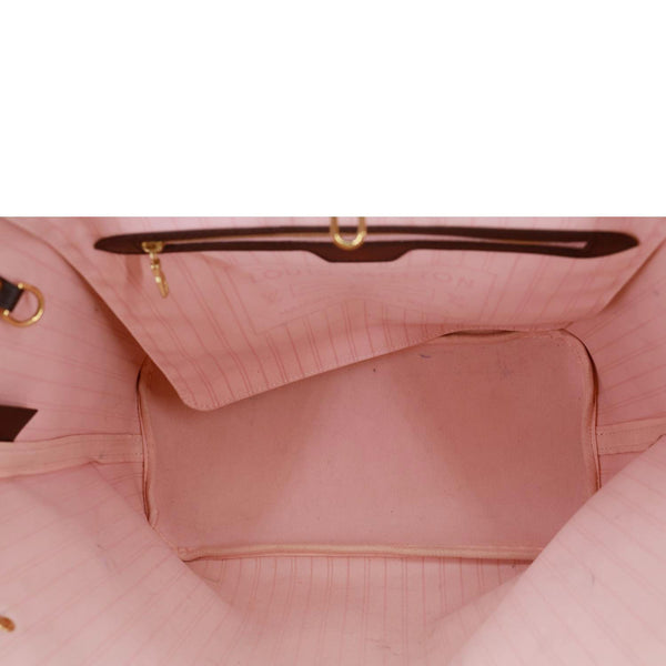 LOUIS VUITTON Neverfull MM Damier Ebene Tote Bag Brown