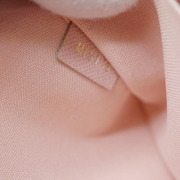 LOUIS VUITTON Felicie Pochette Damier Azur Crossbody Bag Rose Ballerine