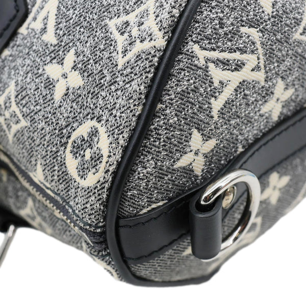 LOUIS VUITTON Speedy 25 Bandouliere Monogram Jacquard Denim Shoulder Bag Grey