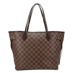 LOUIS VUITTON Neverfull MM Damier Ebene Tote Bag Brown