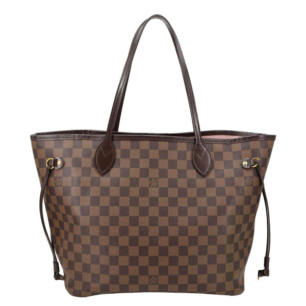 LOUIS VUITTON Neverfull MM Damier Ebene Tote Bag Brown