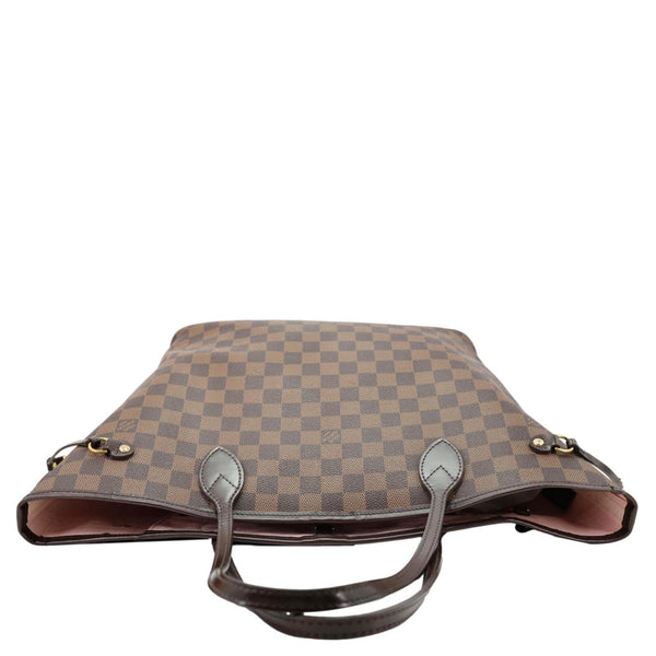 LOUIS VUITTON Neverfull MM Damier Ebene Tote Bag Brown