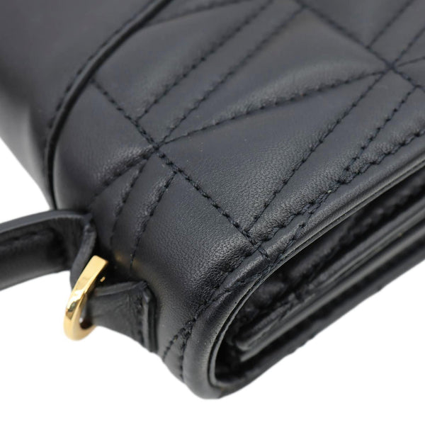 VERSACE Virtus Leather Top Handle Shoulder Bag Black