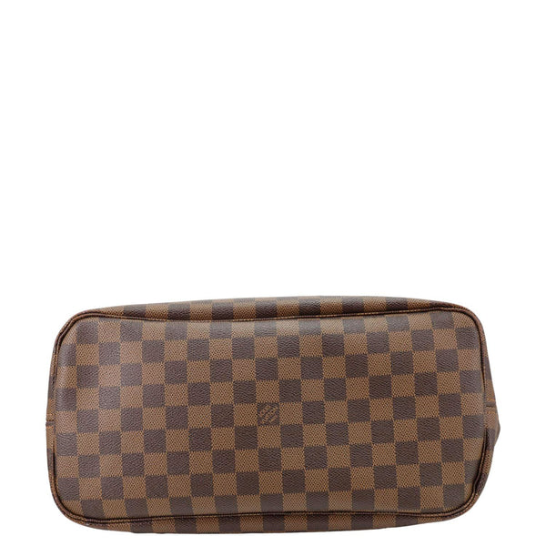 LOUIS VUITTON Neverfull MM Damier Ebene Tote Bag Brown