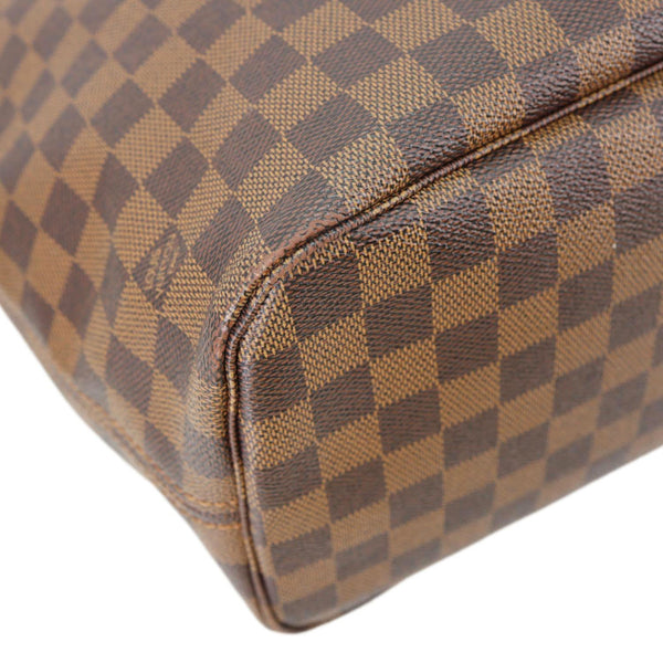 LOUIS VUITTON Neverfull MM Damier Ebene Tote Bag Brown