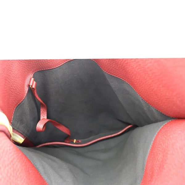 TOM FORD Alix Padlock Zip Fold-over Leather Tote Bag Burgundy