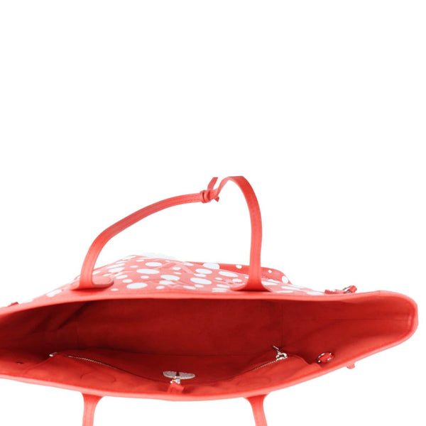 LOUIS VUITTON x Yayoi Kusama Neverfull MM  Infinity Dots Empreinte Leather Tote Bag Red