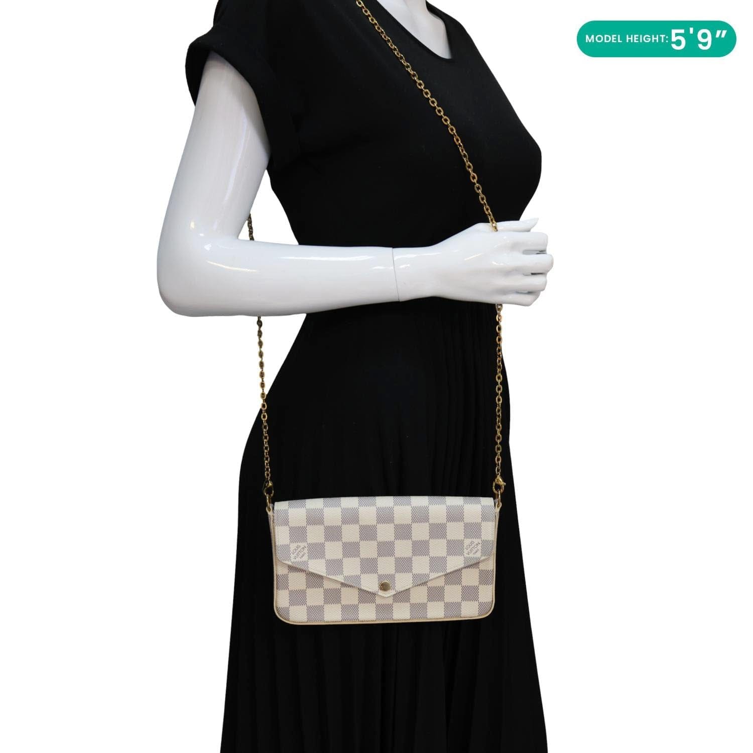 Louis Vuitton Felicie Pochette Damier Azur Crossbody Bag