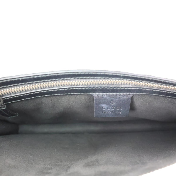GUCCI Caleido Bee GG Supreme Web Canvas Clutch Crossbody Bag Black 450358