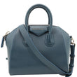 Givenchy Antigona Leather Satchel Shoulder Bag Peacock Blue - Front