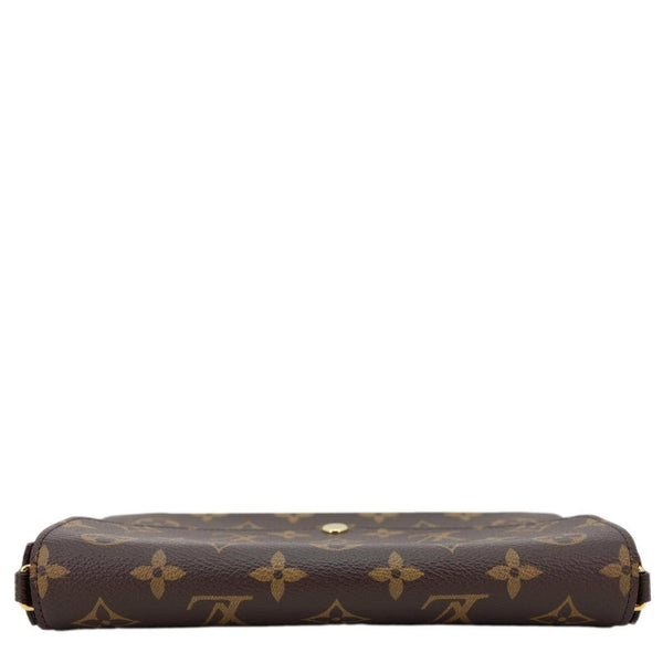LOUIS VUITTON Felicie Pochette Monogram Canvas Crossbody Bag Brown
