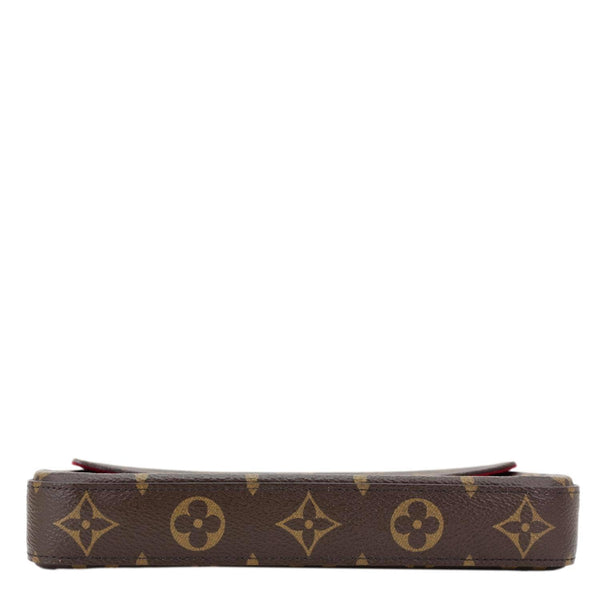 LOUIS VUITTON Felicie Pochette Monogram Canvas Crossbody Bag Brown
