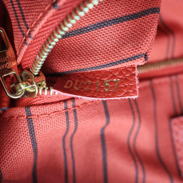 LOUIS VUITTON Speedy 25 Bandouliere Monogram Empreinte Leather Crossbody Bag Red