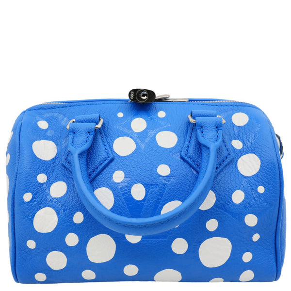 LOUIS VUITTON x Yayoi Kusama Speedy 20 Bandouliere Empreinte Infinity Dots Crossbody Bag Blue