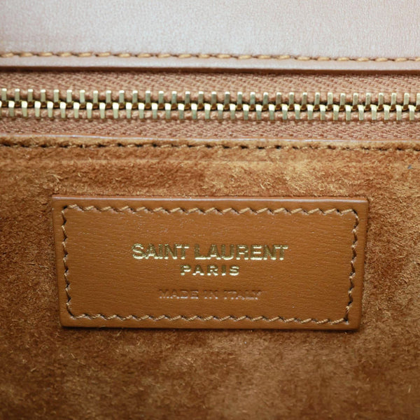 YVES SAINT LAURENT Carre Medium Canvas Satchel Bag Cream
