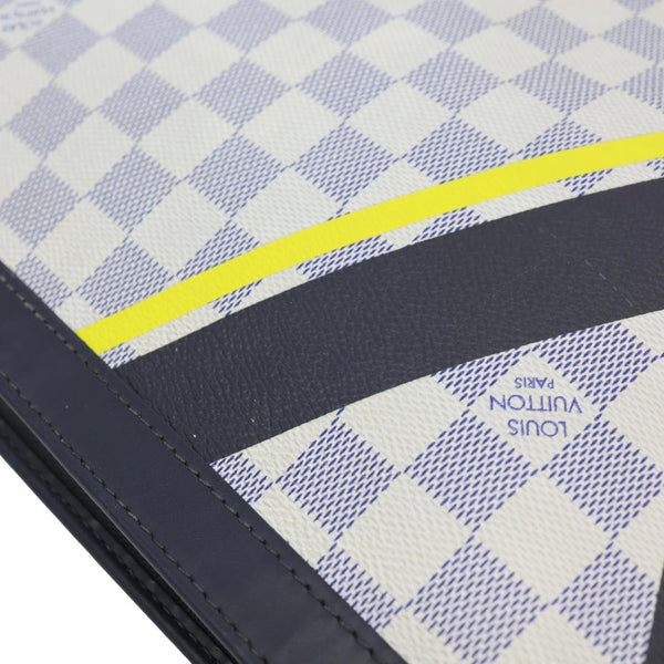 LOUIS VUITTON Voyage MM America's Cup Latitude Damier Azur Pouch White