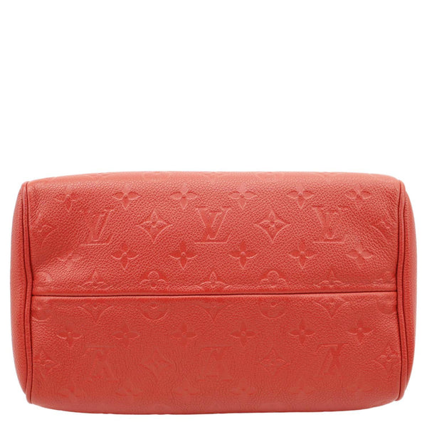 LOUIS VUITTON Speedy 25 Bandouliere Monogram Empreinte Leather Crossbody Bag Red