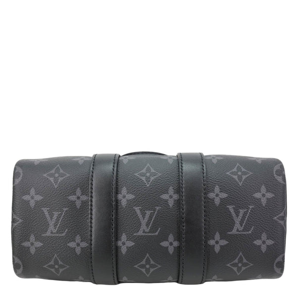 LOUIS VUITTON Keepall 25 Bandouliere Monogram Eclipse Reverse Canvas Crossbody Bag Black