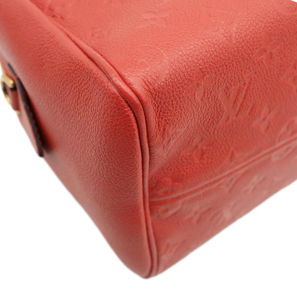 LOUIS VUITTON Speedy 25 Bandouliere Monogram Empreinte Leather Crossbody Bag Red