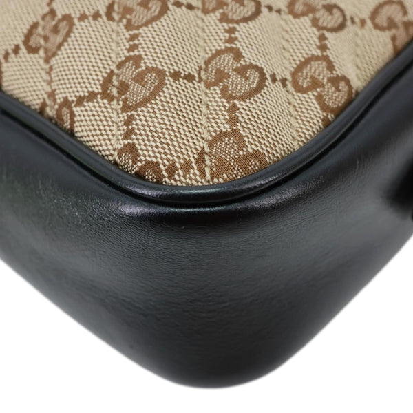 GUCCI Marmont Small Monogram Canvas Crossbody Camera Bag Beige 447632