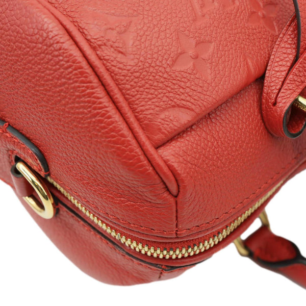LOUIS VUITTON Speedy 25 Bandouliere Monogram Empreinte Leather Crossbody Bag Red