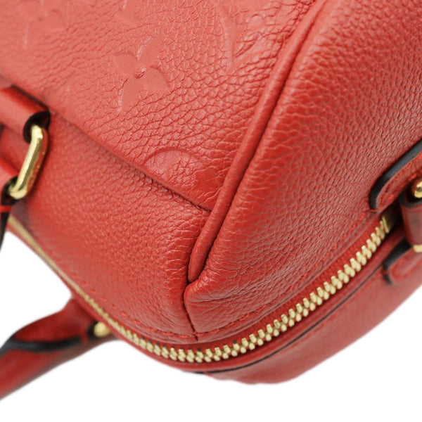 LOUIS VUITTON Speedy 25 Bandouliere Monogram Empreinte Leather Crossbody Bag Red