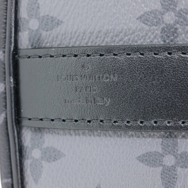 LOUIS VUITTON Keepall 25 Bandouliere Monogram Eclipse Reverse Canvas Crossbody Bag Black