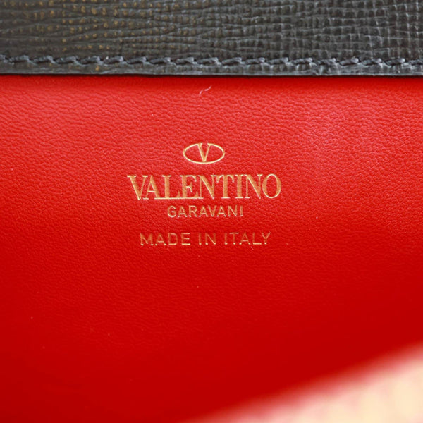 VALENTINO Garavani Rockstud Alcove Small Grainy Calfskin Leather Top Handle Shoulder Bag  Black