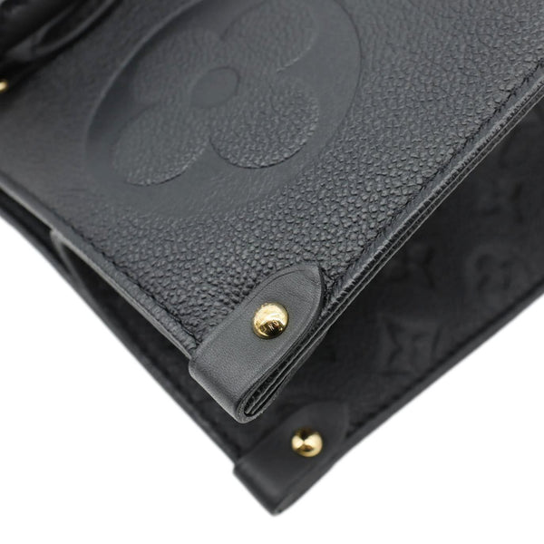 LOUIS VUITTON Onthego GM Giant Monogram Empreinte Shoulder Bag Black
