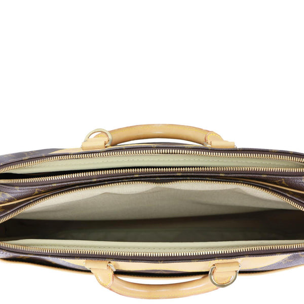 LOUIS VUITTON Alize 24 Heures Soft Monogram Canvas Travel Bag Brown