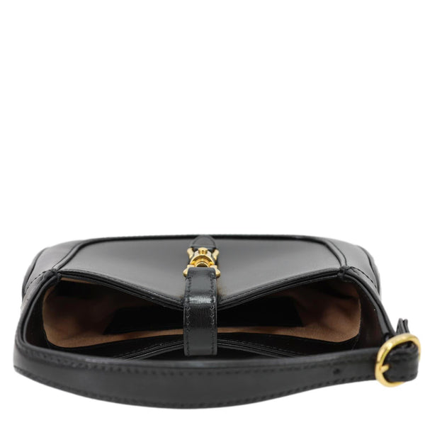 GUCCI Jackie Mini 1961 Leather Shoulder Bag Black 637091