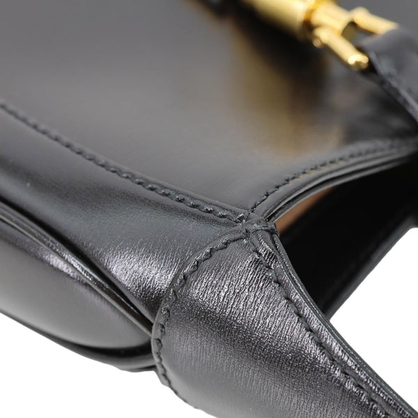 GUCCI Jackie Mini 1961 Leather Shoulder Bag Black 637091