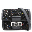 LOUIS VUITTON Dauphine Mini Tweed Sequins Crossbody Bag Black
