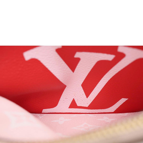 LOUIS VUITTON Double Zip Pochette Giant Monogram Jungle Crossbody Bag Red