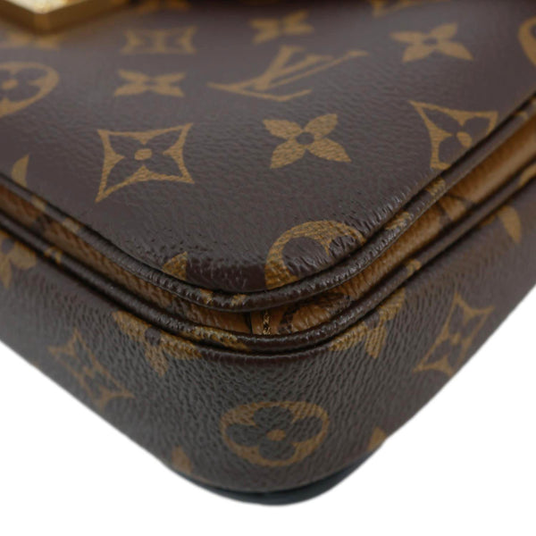 LOUIS VUITTON Metis Pochette Reverse Monogram Canvas Crossbody Bag Brown